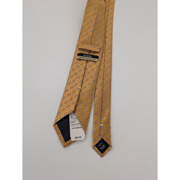 NWT JOS A. BANK Yellow Floral‎ Neck Tie 100% SILK HERITAGE COLLECTION - Picture 4 of 10